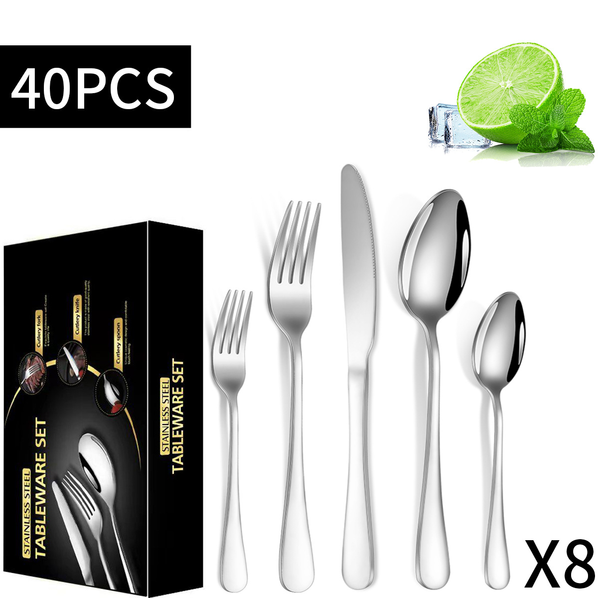 Silver 40-piece set