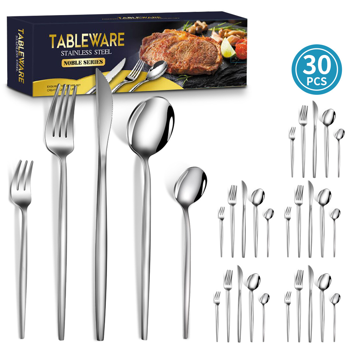 Silver 30-piece set
