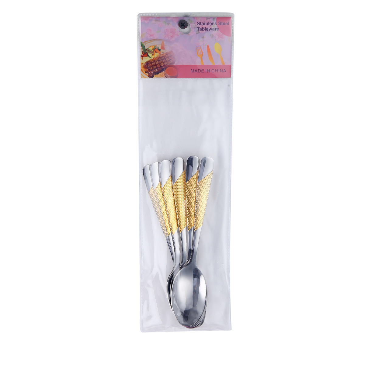 XZ-small spoon 6 Pack/water gold-plated
