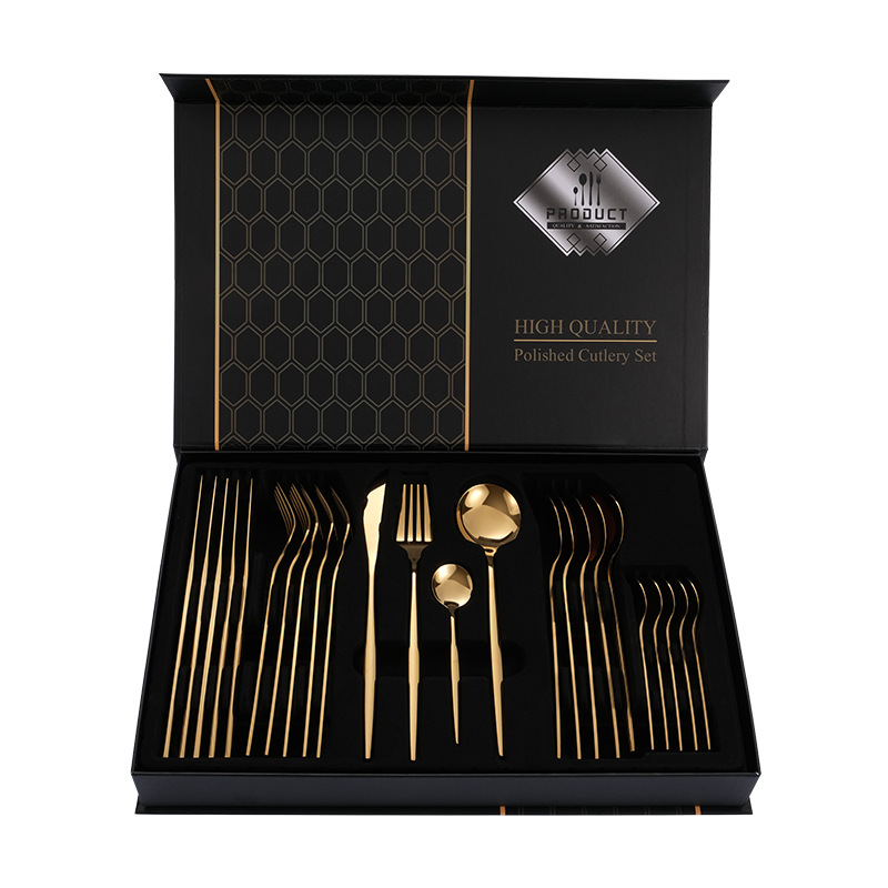 A gold 24 piece set