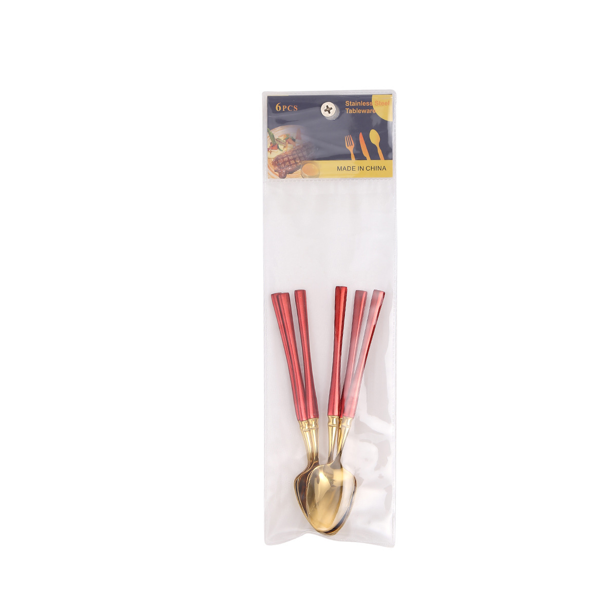 Tea Spoon 6pcs/Red Gold