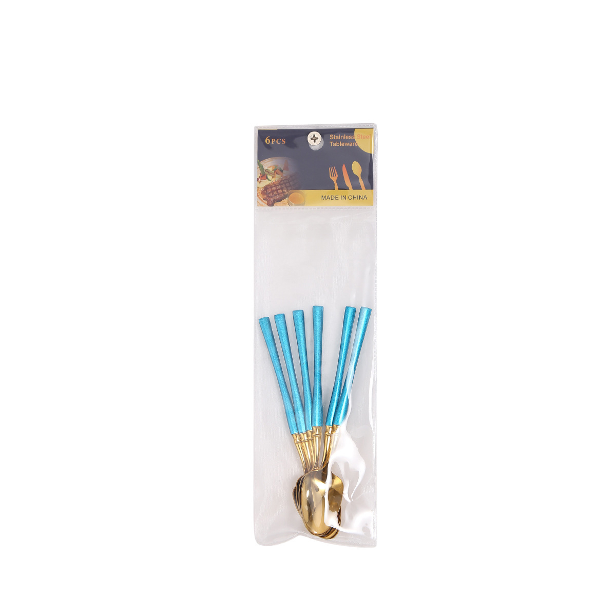 Tea Spoon 6pcs/Blue Gold