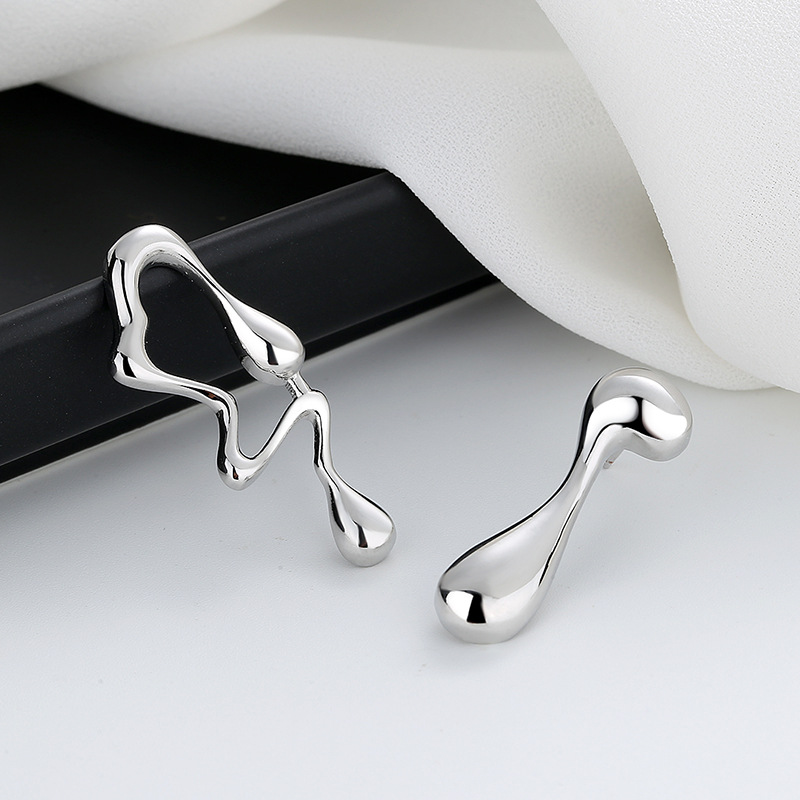 9:Asymmetric earrings (Silver)
