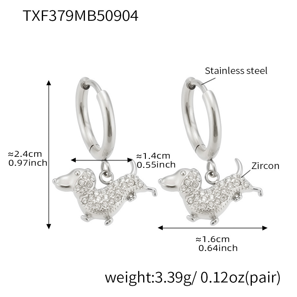 4:Steel-colored earrings