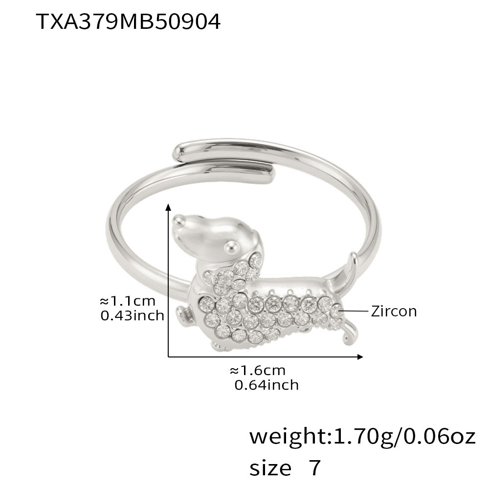 8:Steel-colored ring size 7