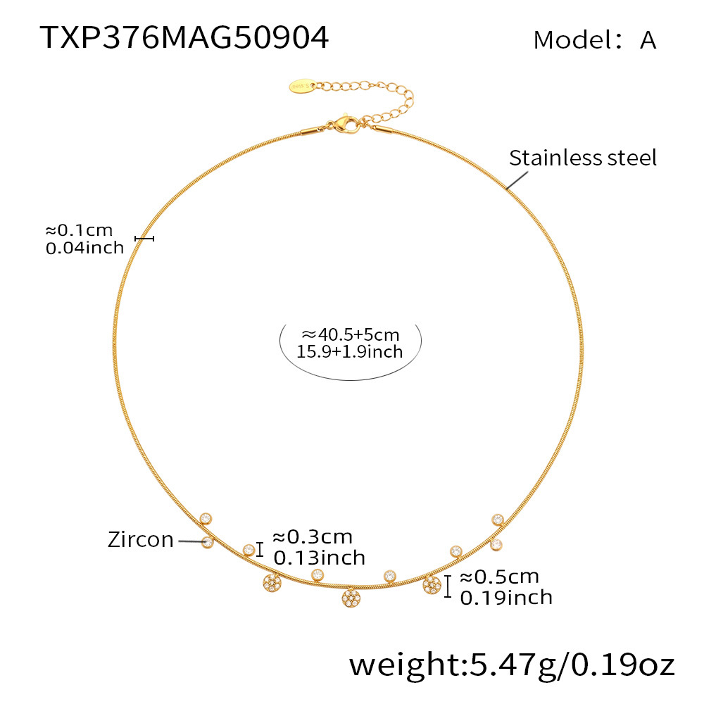 6:Golden zircon necklace