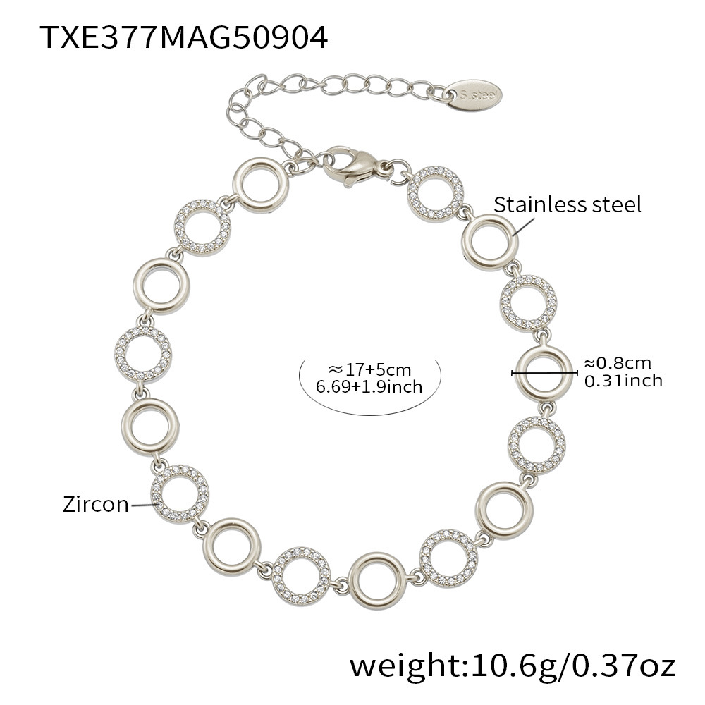 6:Steel-colored bracelet