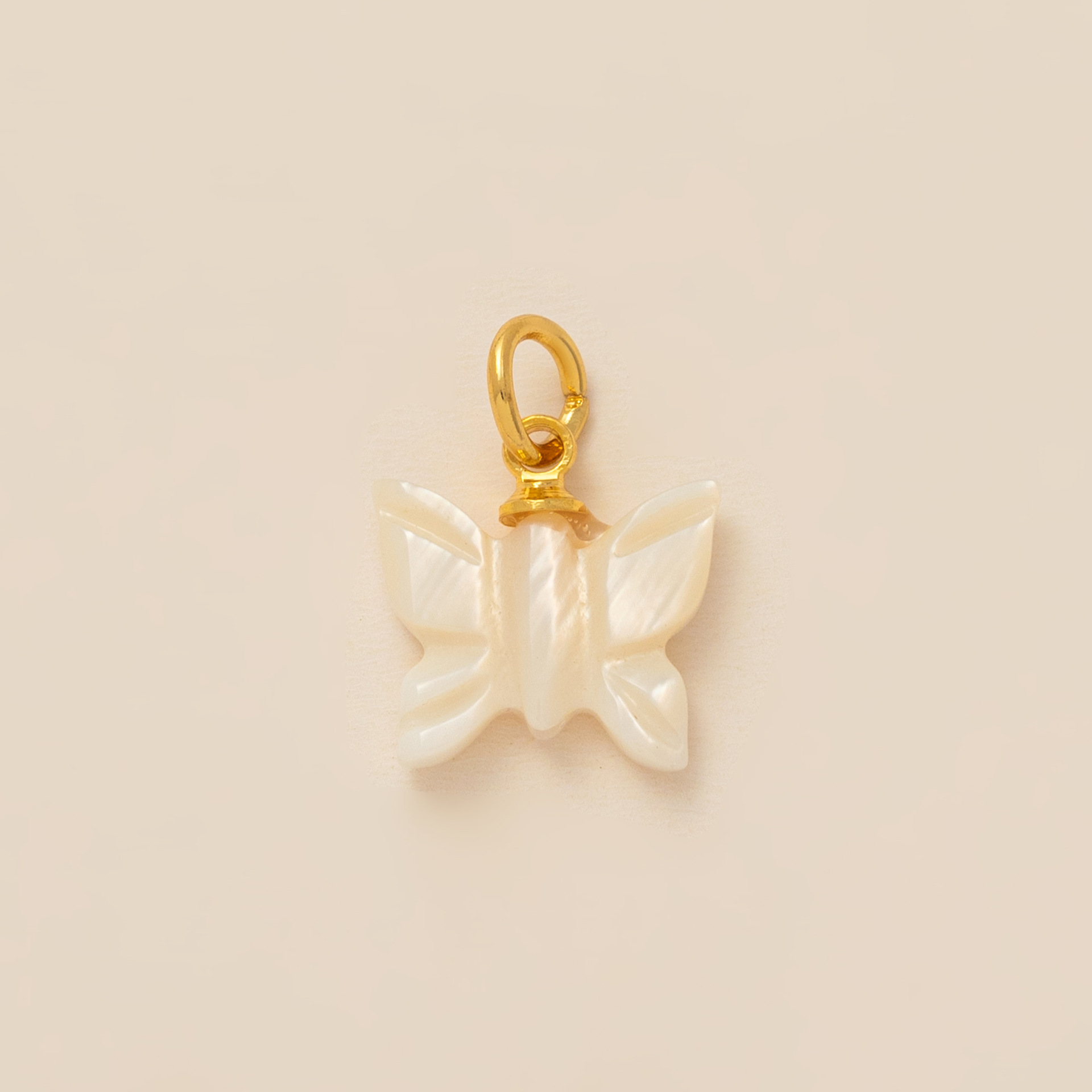 8:White butterfly pendant