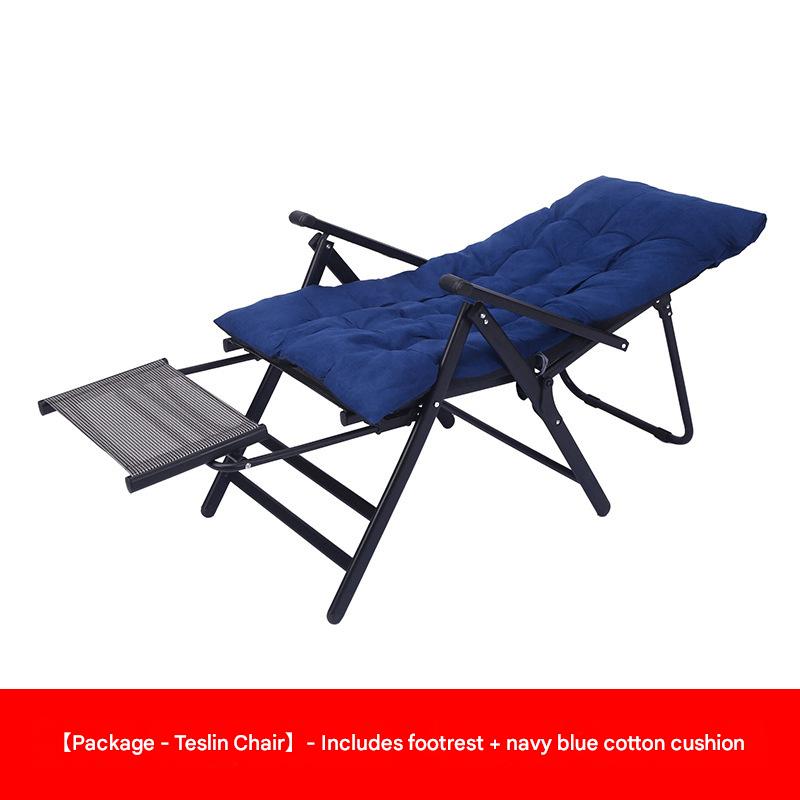 Single chair foot support navy blue cotton pad