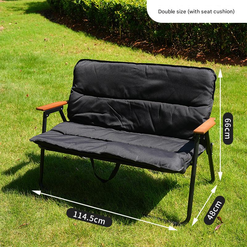 Double chair   cushion (black)