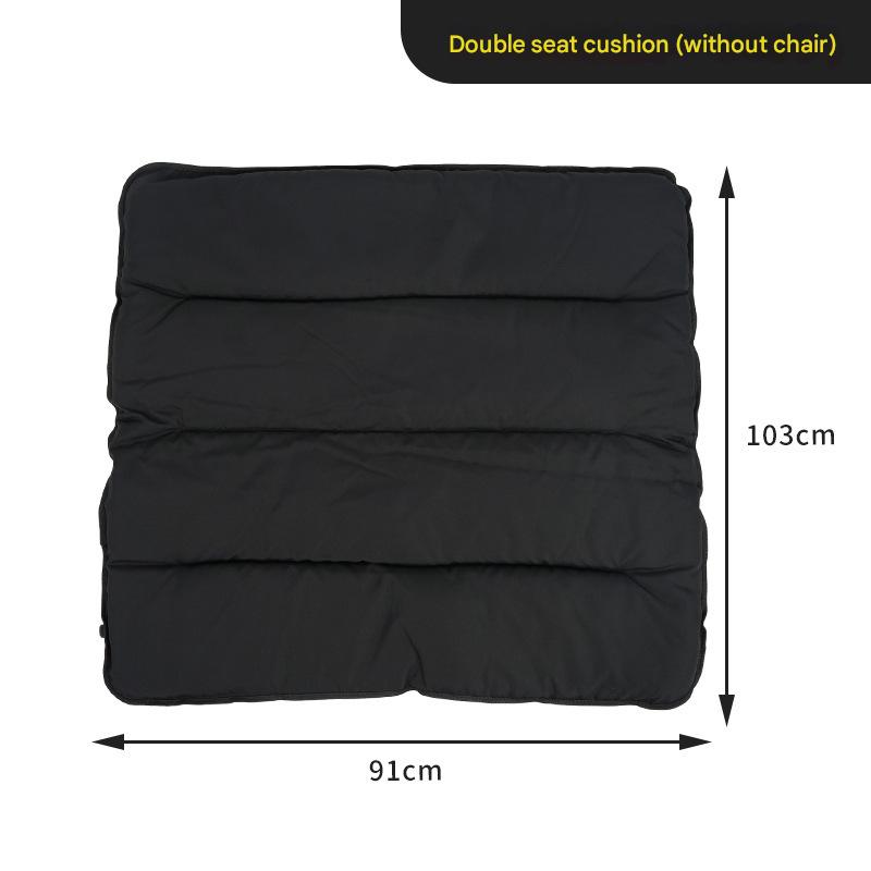 Black double chair cushion (without Chair)