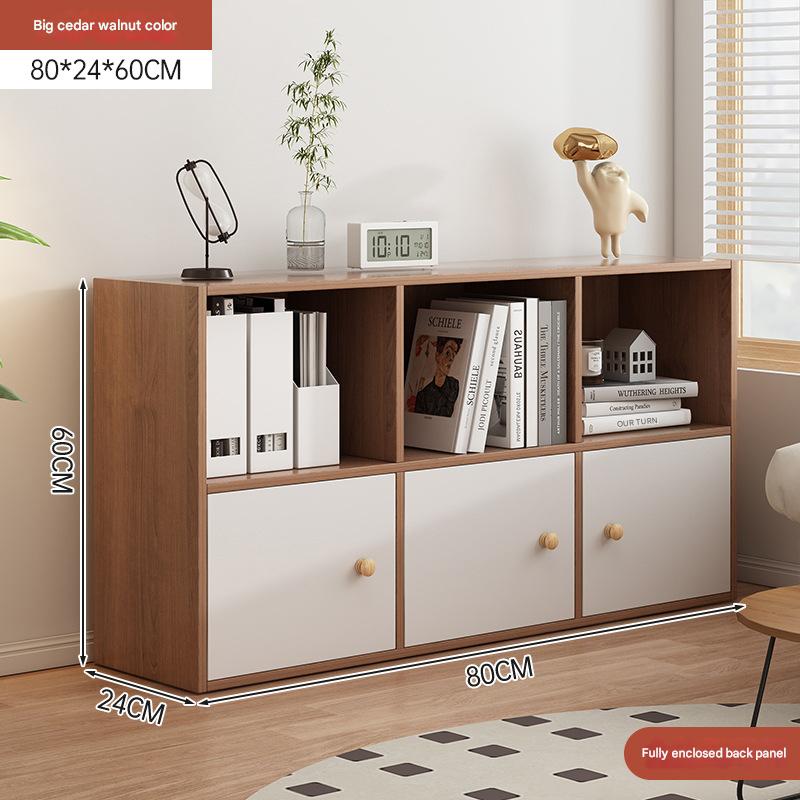 [dustproof* cabinet door model] 80*24*60cm large fir walnut color