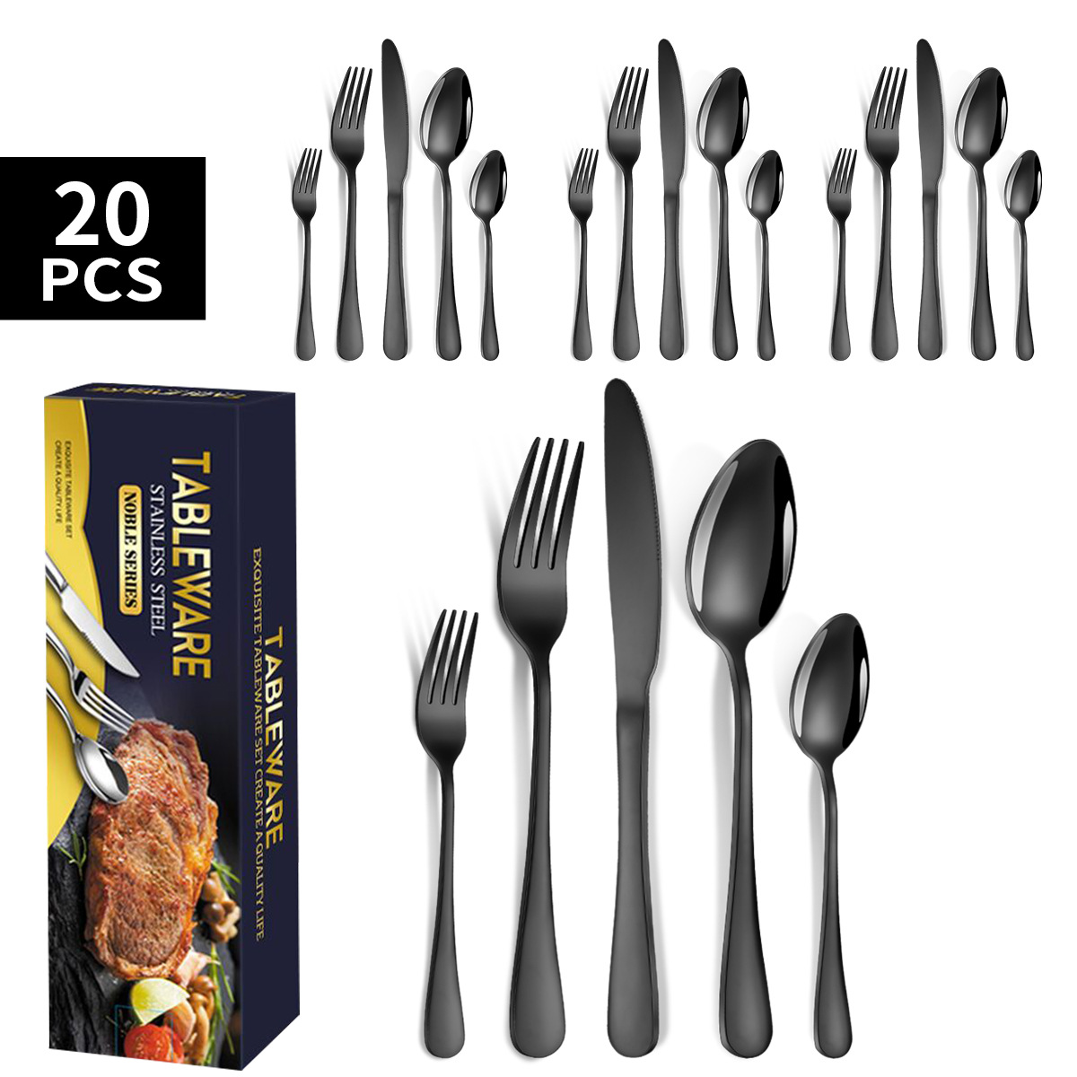 Black 20-piece set