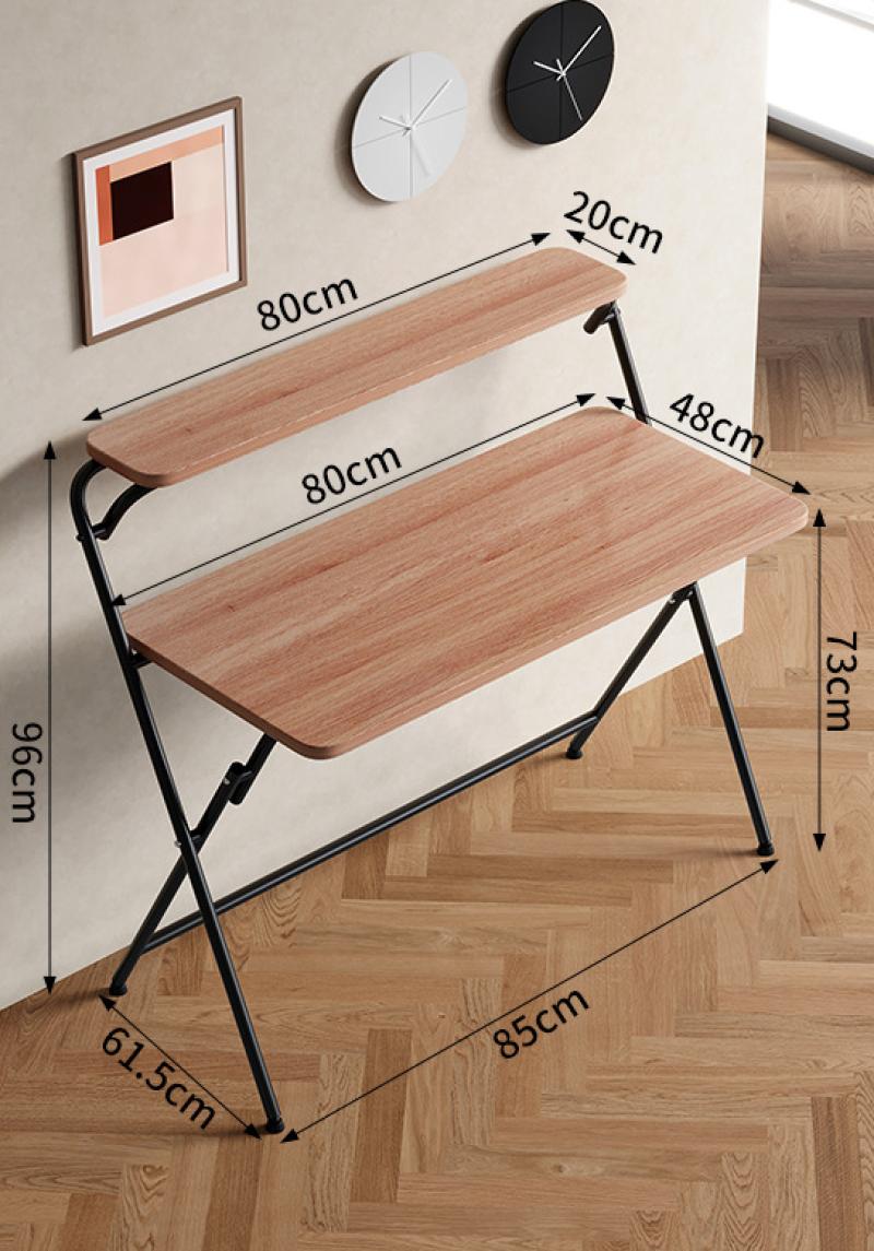 Double-layer large (48 * 80cm) teak pattern/black frame