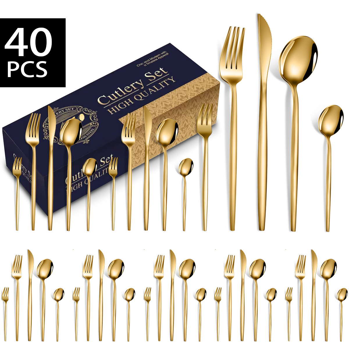 Gold 40-piece set