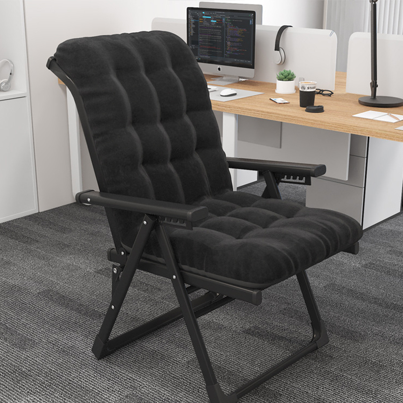 [upgraded model] can sit or lie down - single chair black black cotton cushion