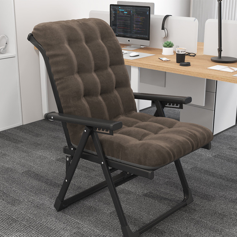 [upgraded model] can sit or lie down - single chair with black brown cotton cushion