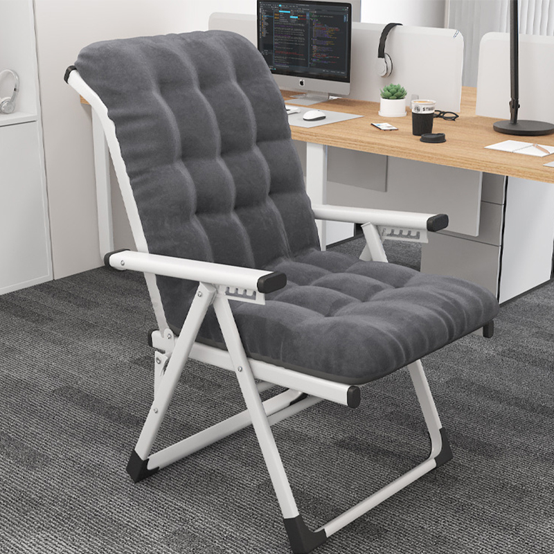 [upgraded model] can sit or lie down - single chair white gray cotton pad
