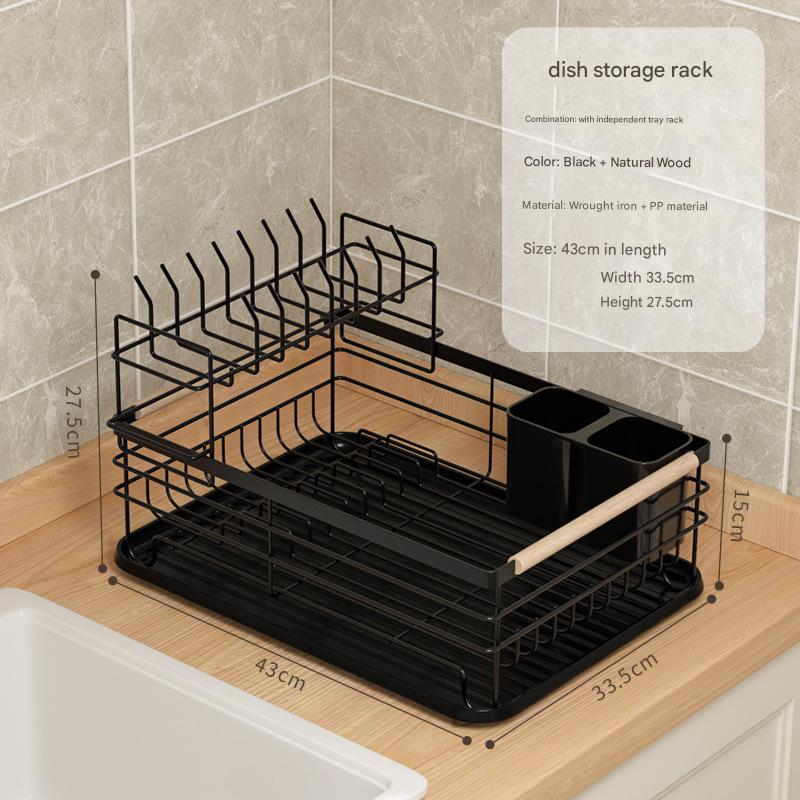 Black single layer   tray rack