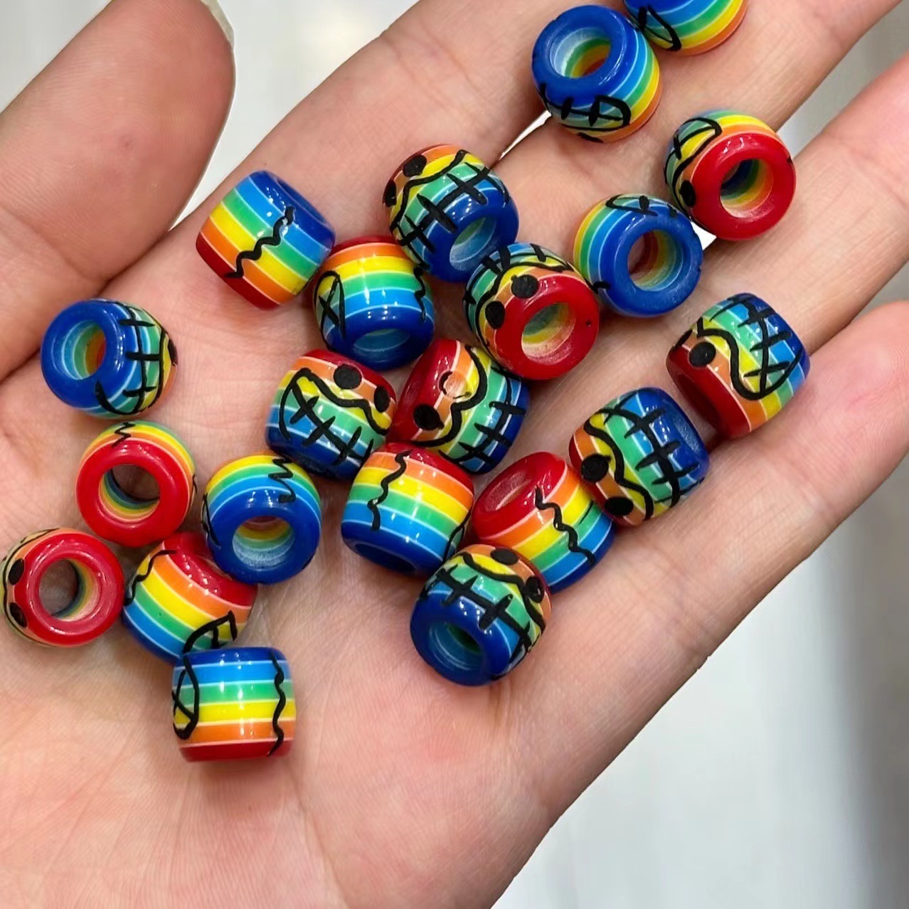 1:Rainbow feeder A Dai big hole bucket beads