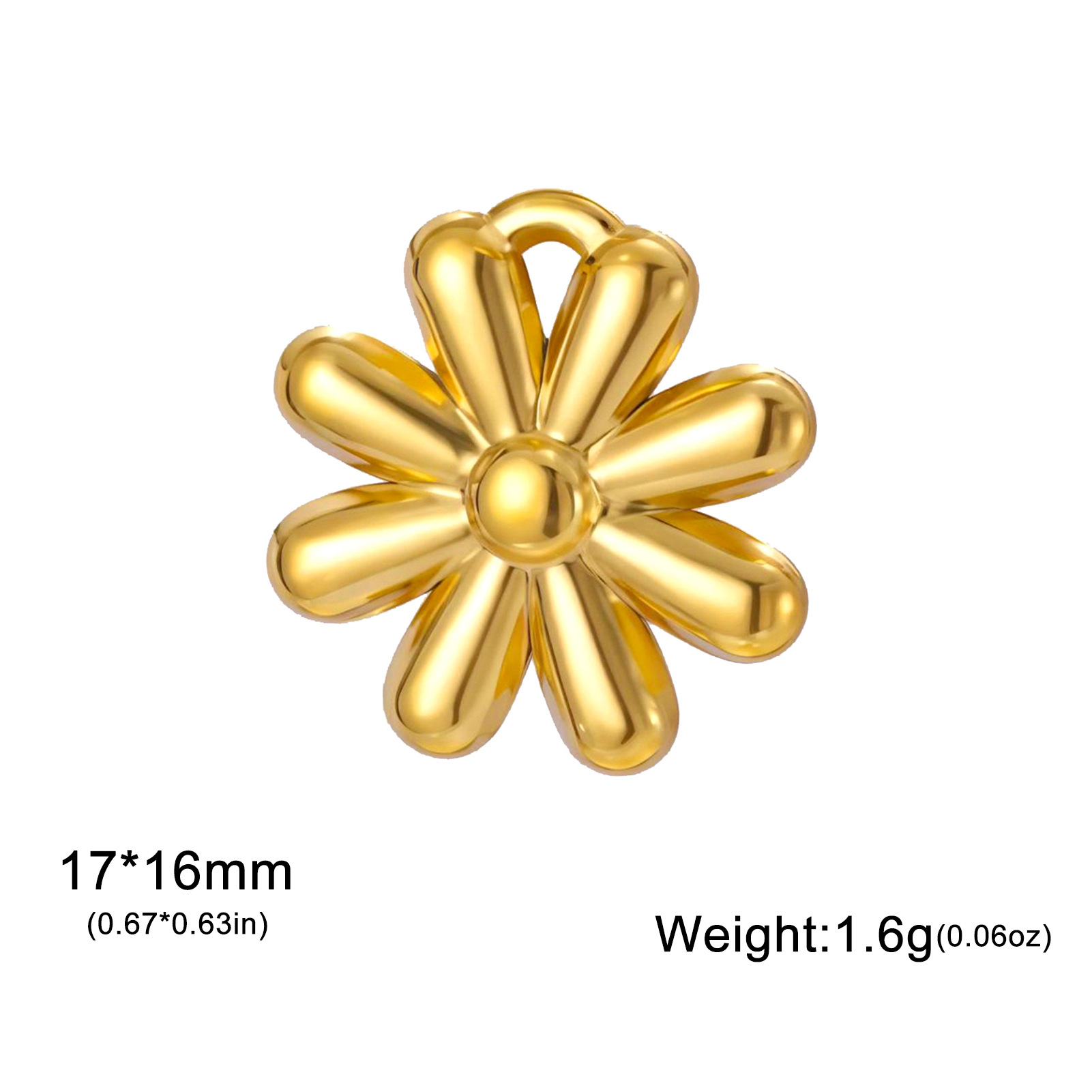 2:Gold-large eight-petal flower