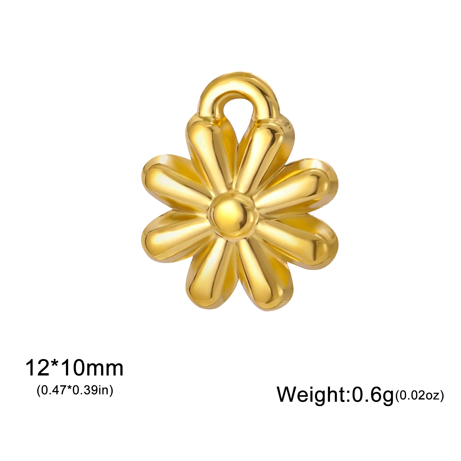 6:Gold-medium eight-petal flower