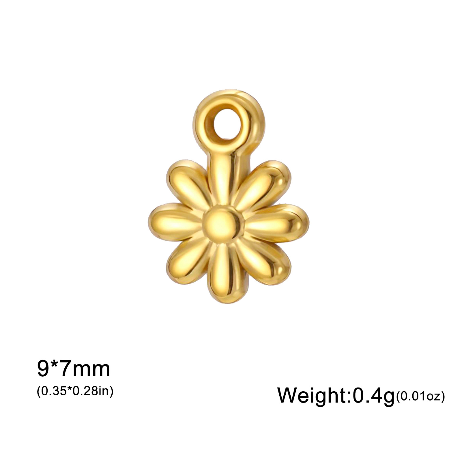 8:Gold-small eight-petal flower