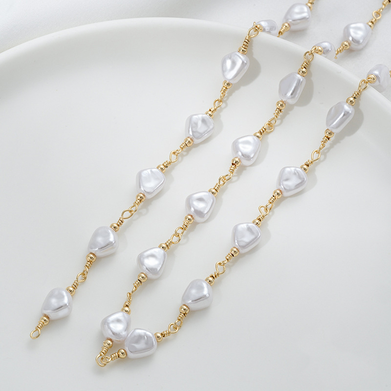 2:Alien imitation pearl handmade chain half meter