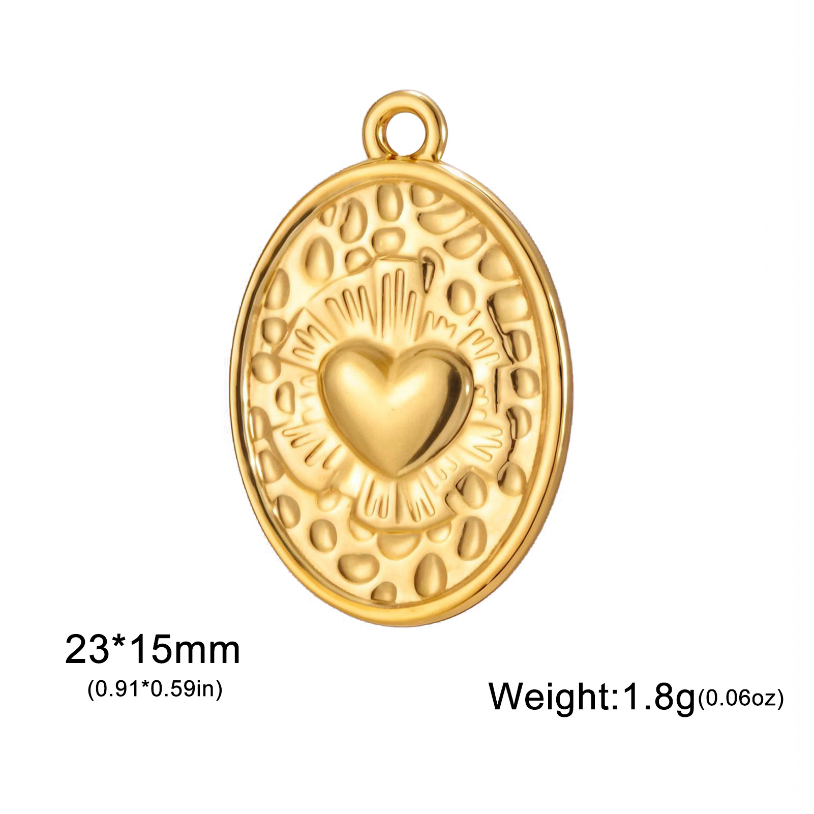2:Gold-oval heart