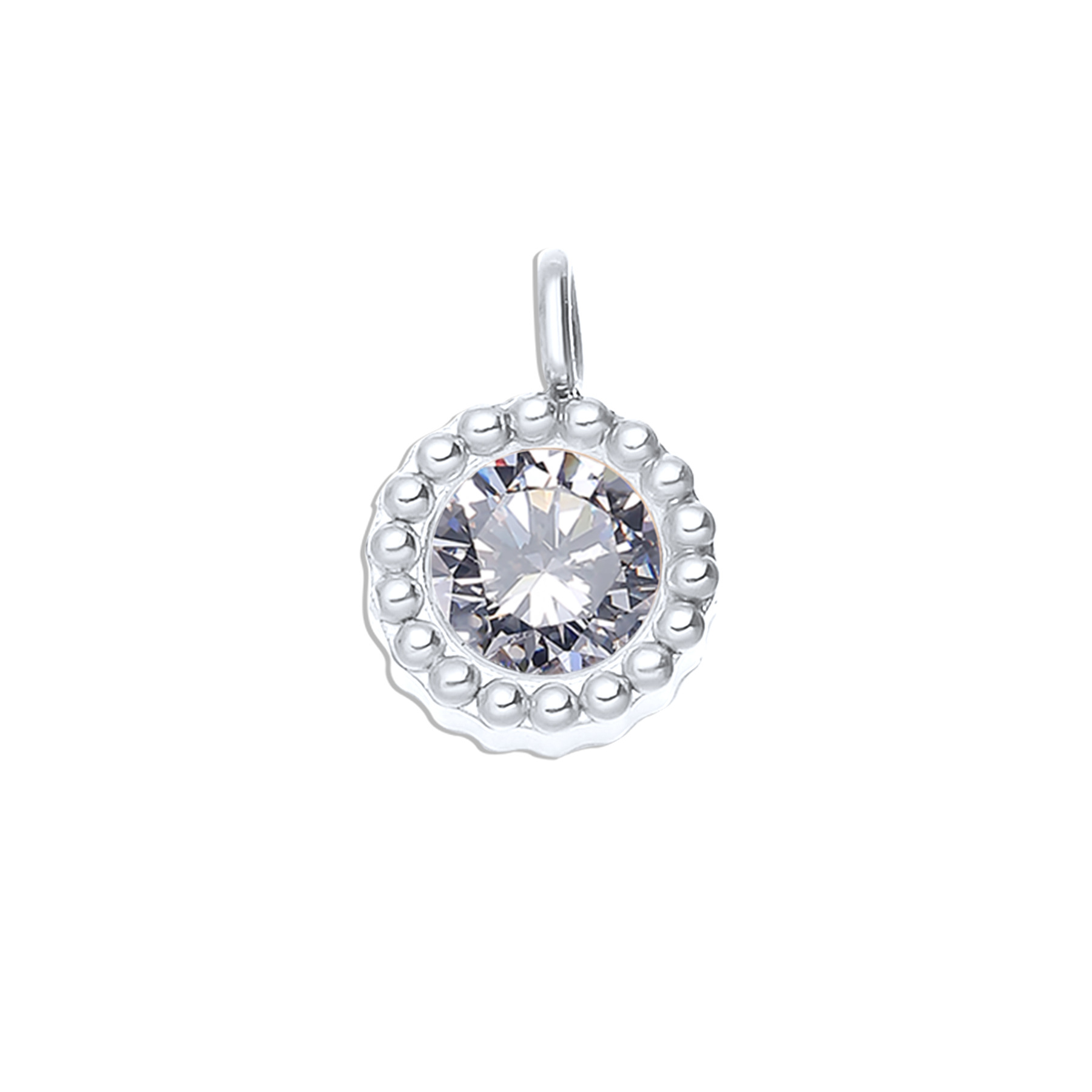 12:Round white diamond steel