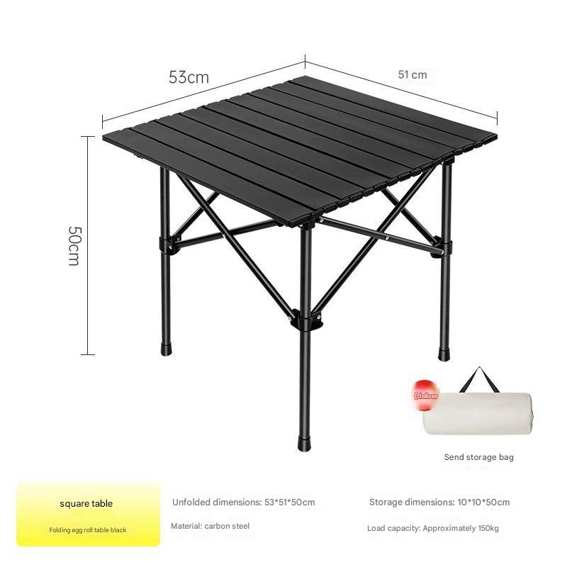 Black [53cm] square table