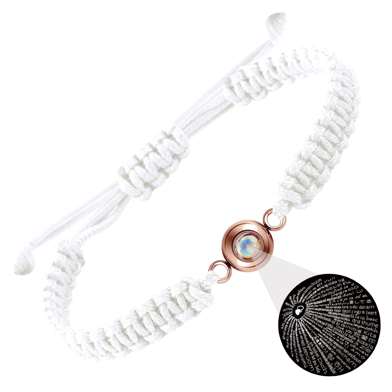 5:B3298-White Rope Rose Gold