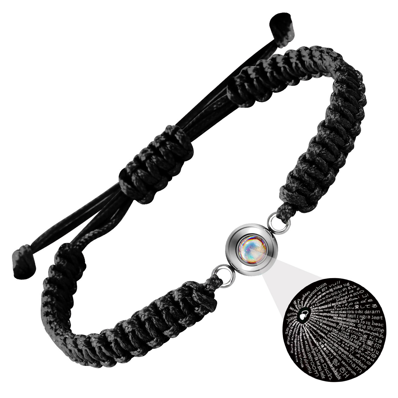 11:B3299-Black Rope silver