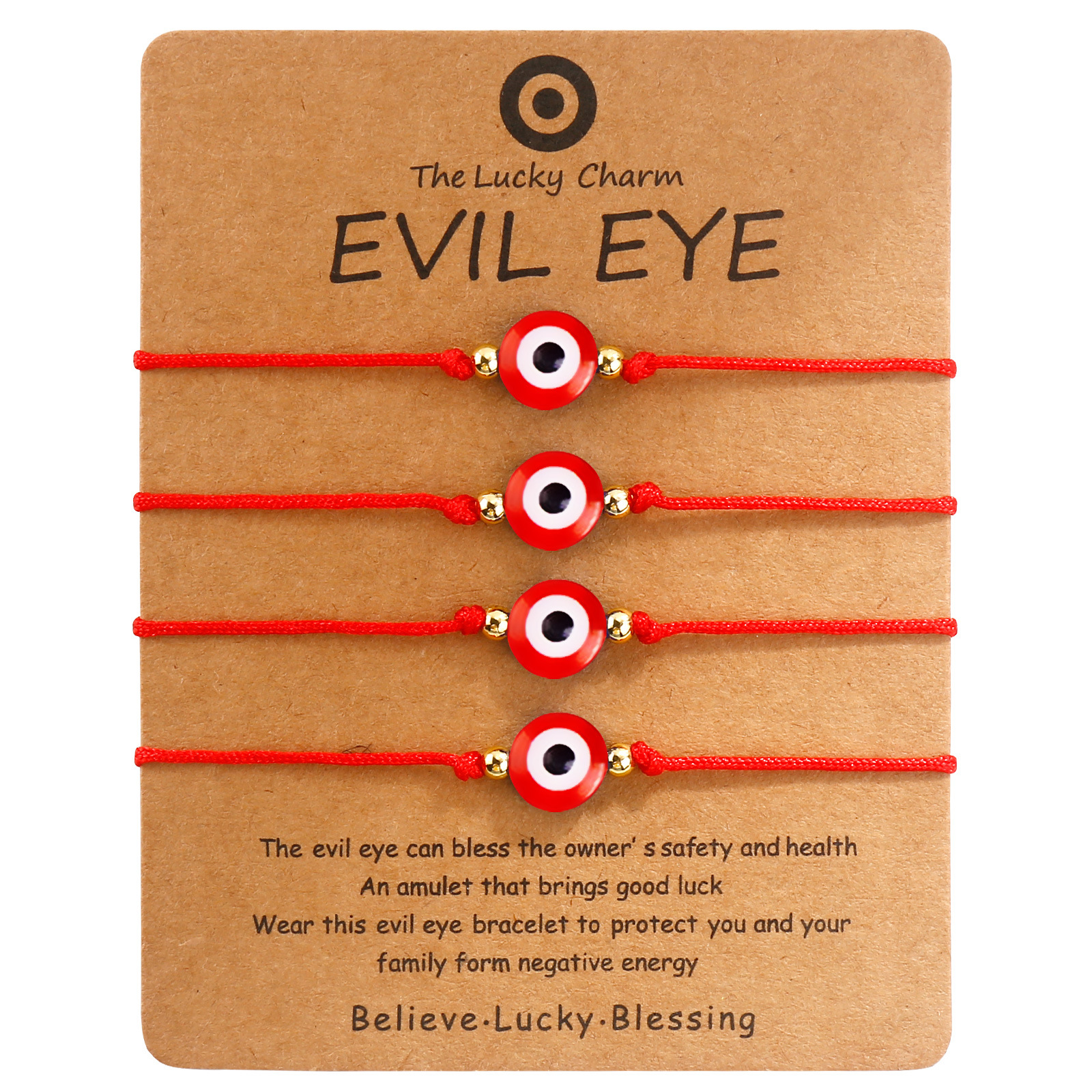 10:10 red rope gold beads red eyes