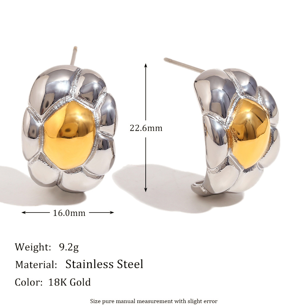 7:Armor wide horn earrings-two colors