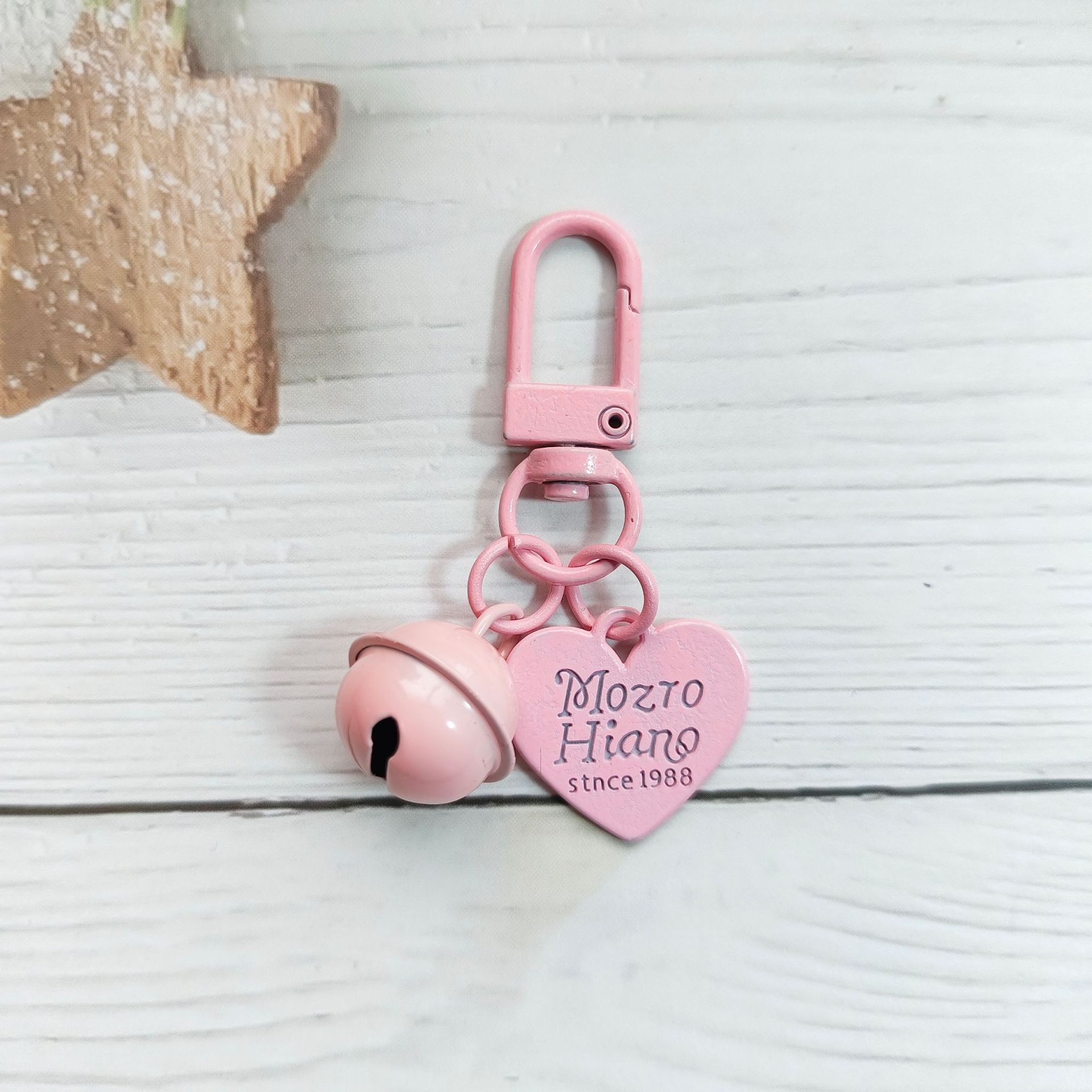 5:Pink 18mm bell   alloy love piece