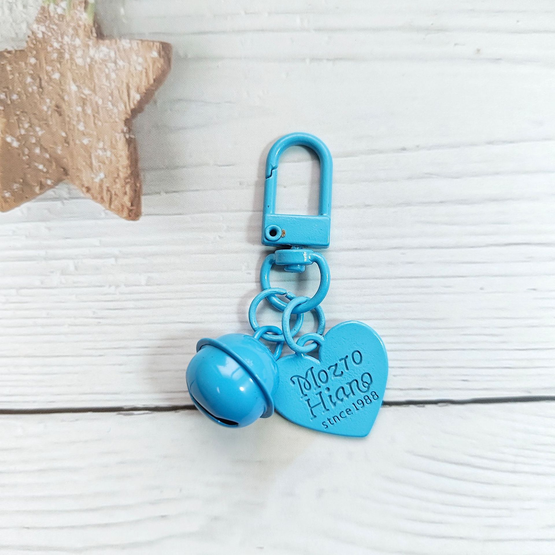 6:Blue 18mm bell   alloy love piece