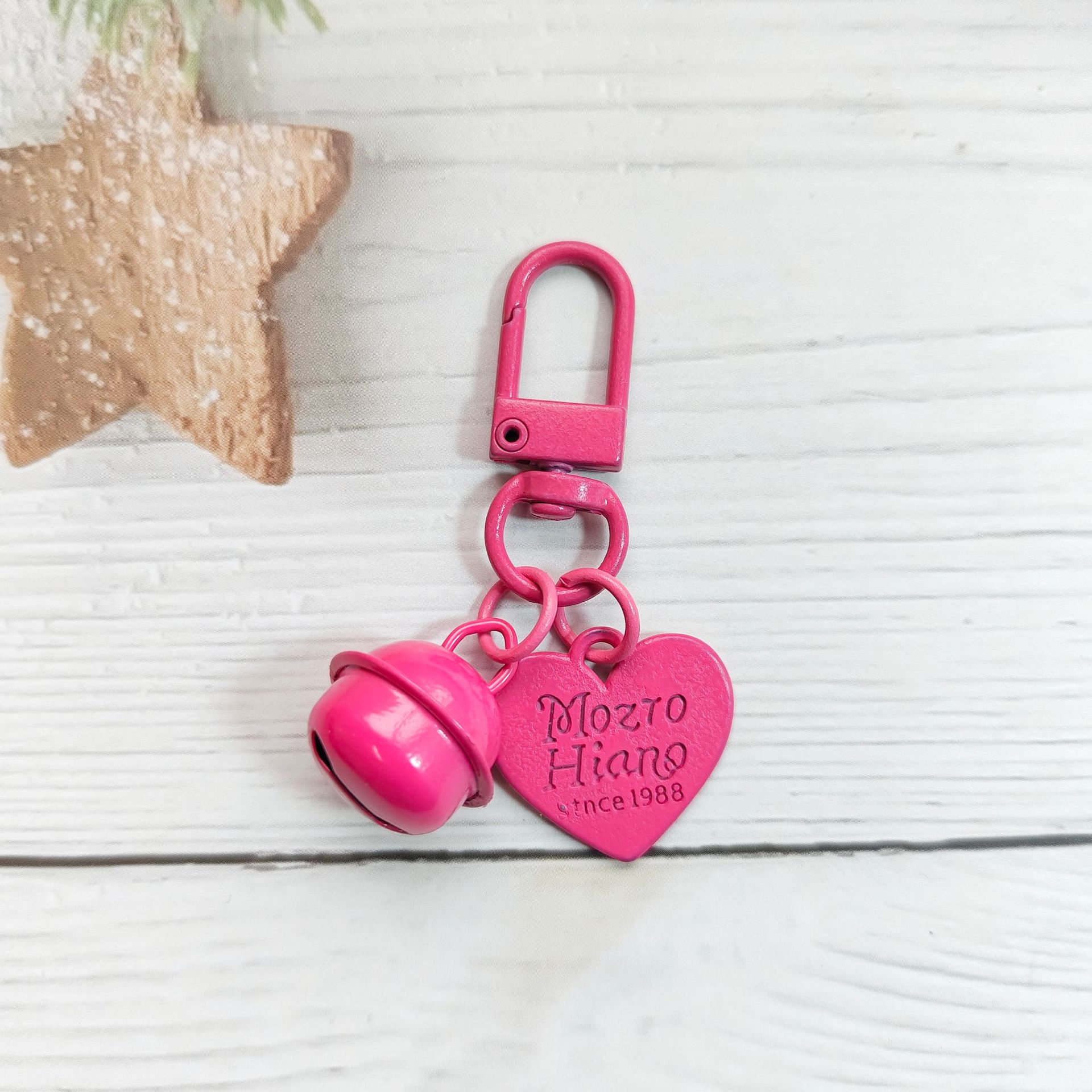 8:Rose red 18mm bell   alloy love piece