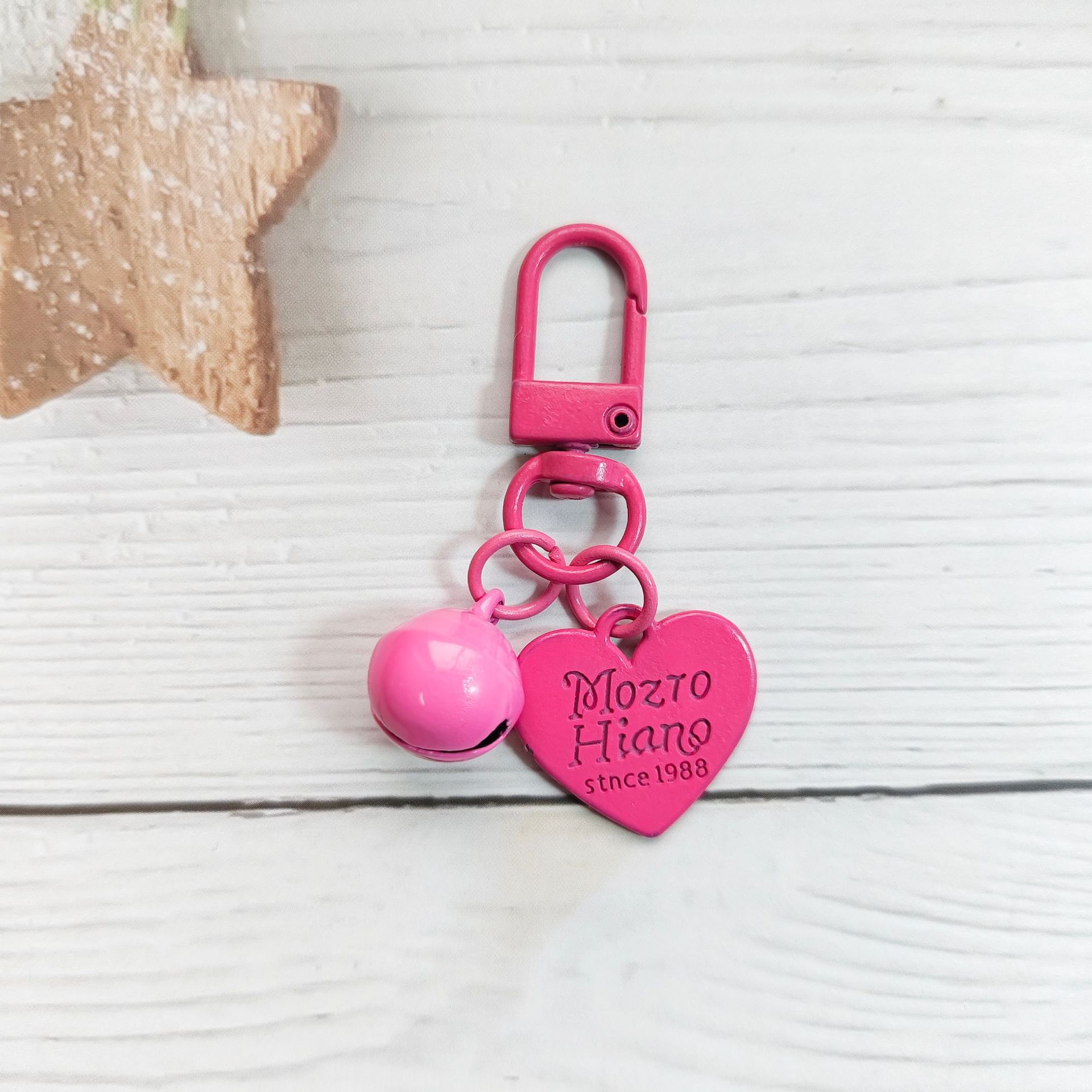 18:Rose red 14mm bell   alloy love piece