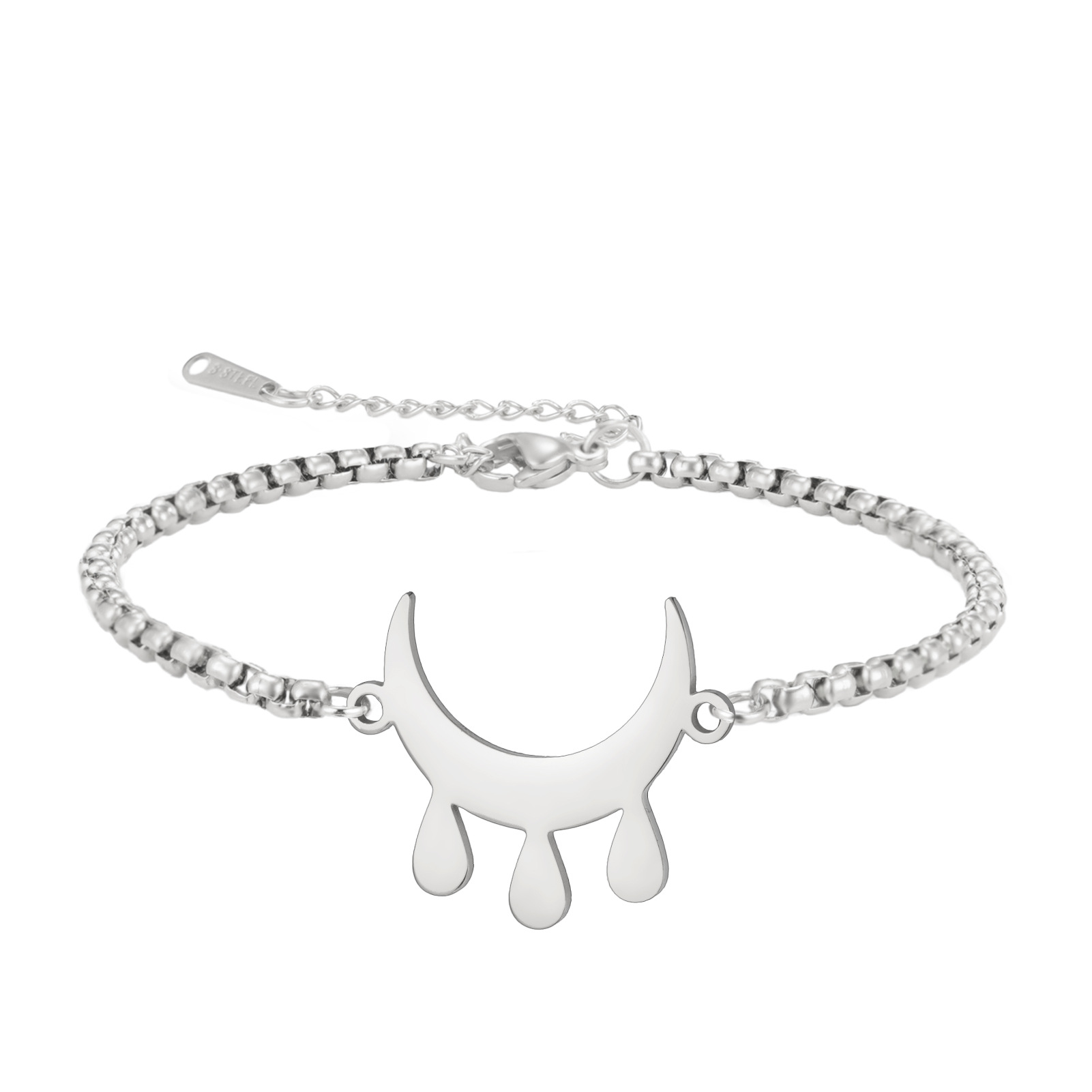 1:Steel color box chain