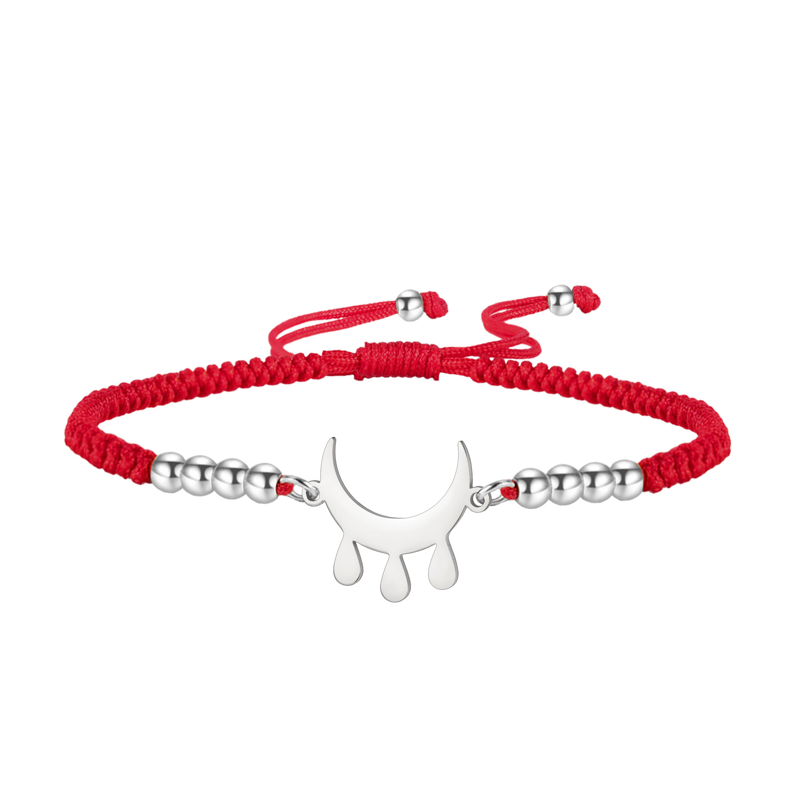 4:Steel color-red braided rope