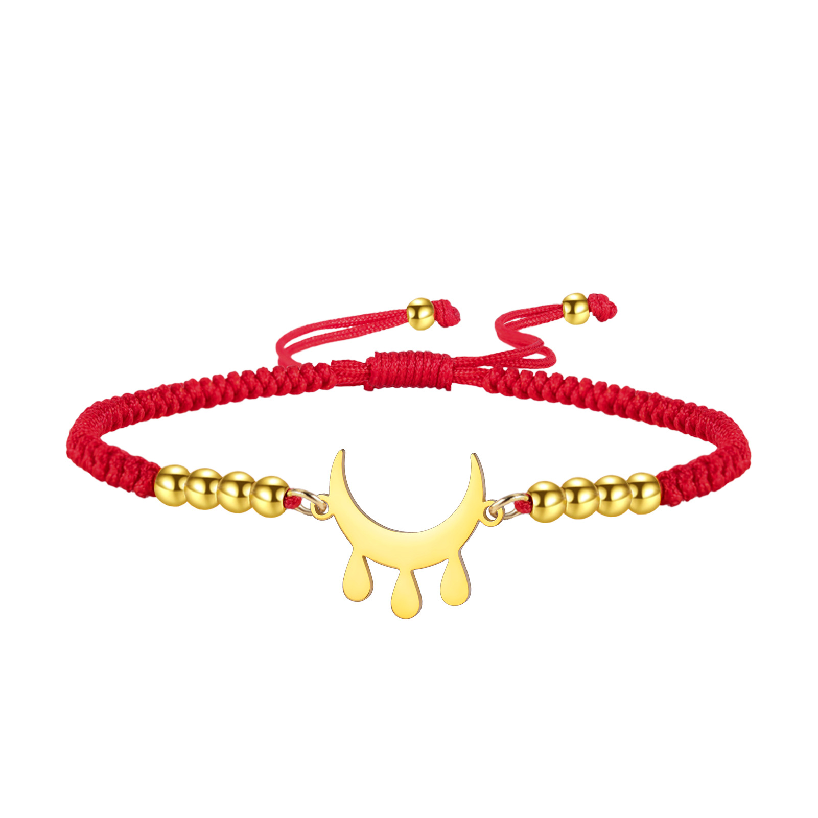 6:Gold-red braided rope