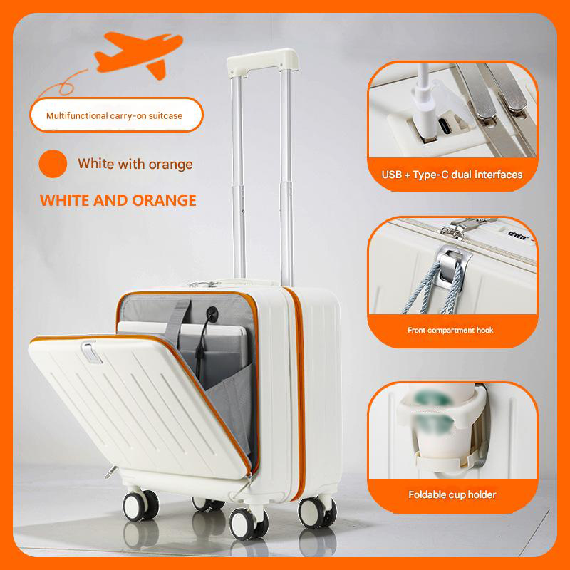 White with orange [multi-purpose front hanging bag opening box]