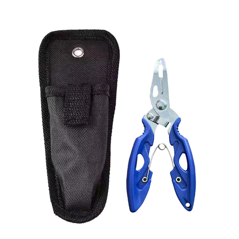 (blue) pliers   black bag