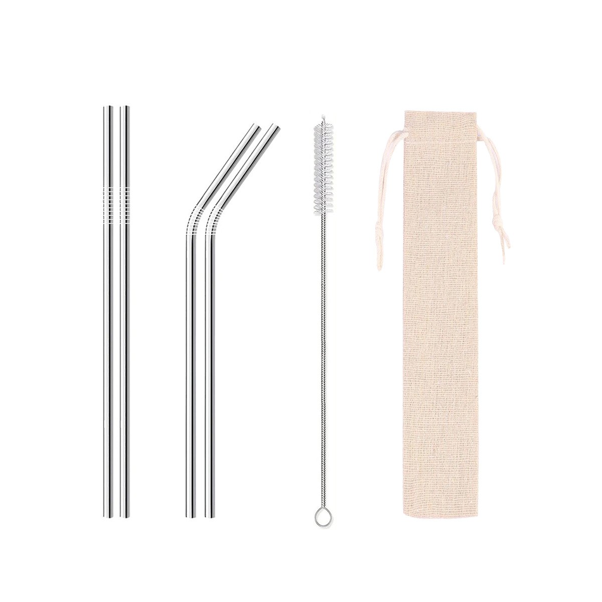 2 straight, 2 curved-1 brush