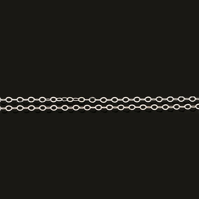 10:1.3mm Flash O-chain Sterling Silver, Silver