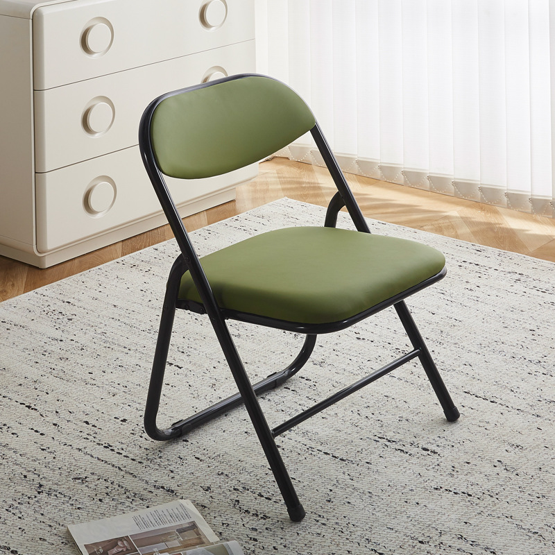 Black-matcha green-thick leather