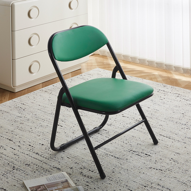 Black-green-thick leather