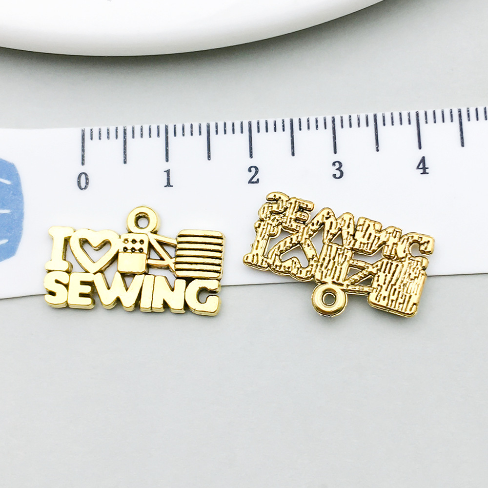 12:1 ancient gold english letter 21*12mm