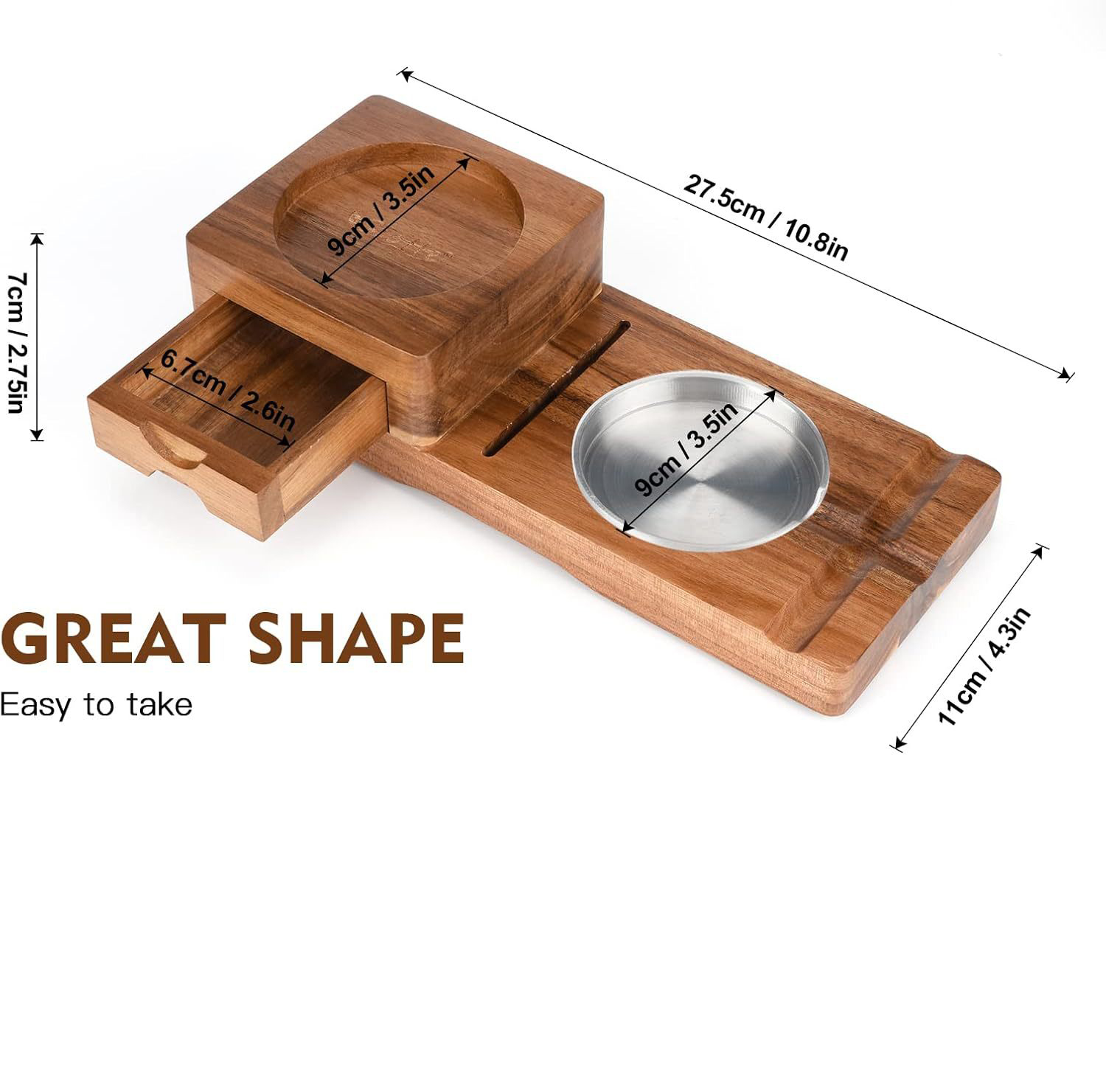 Ashtray   stainless steel bowl